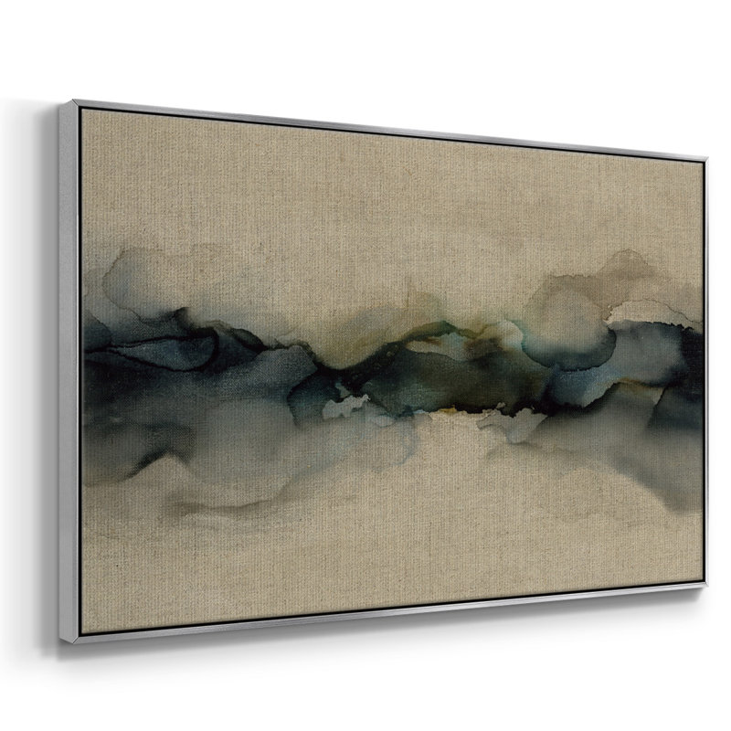 " Ocean Streams ", Silver Floater Framed Canvas, 27" W x 41" H x 2" D