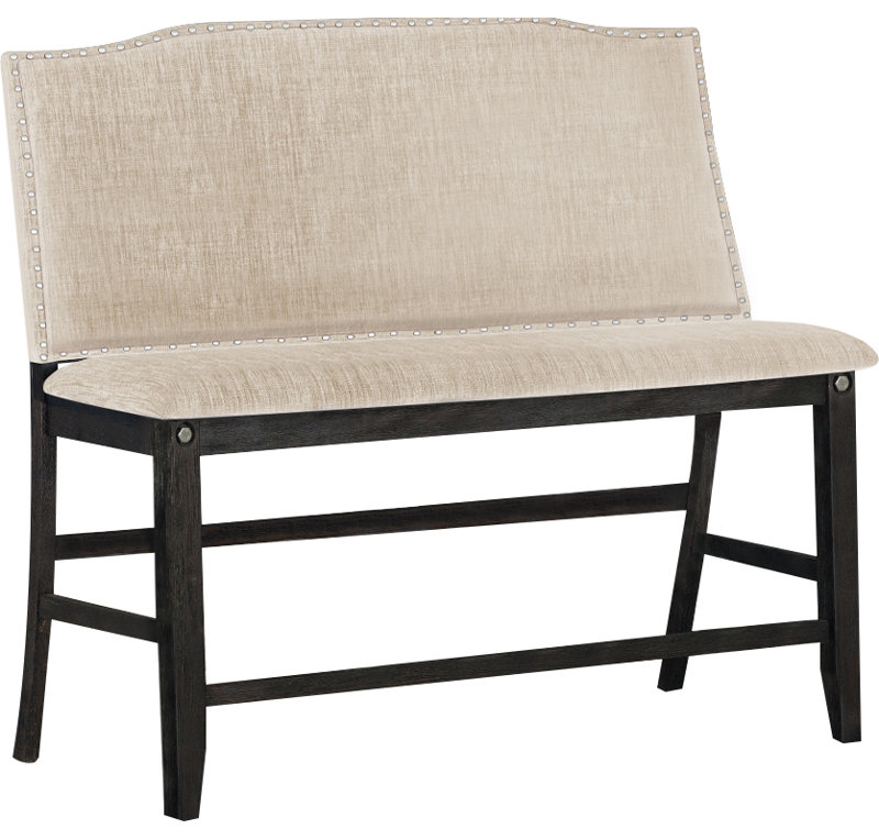 Banc rembourré à hauteur de comptoir Dylan, Kaki
