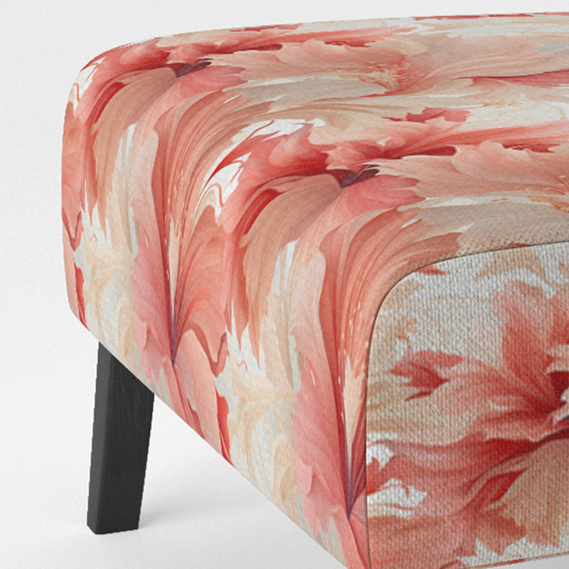 Fauteuil de chambre rembourré C, Whisper à motif tropical IV