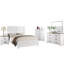 Très grand lit blanc oriental, tête de lit haute et panneau de particules, mobilier de chambre à coucher moderne, conception unique, pièce de décoration-1660576765