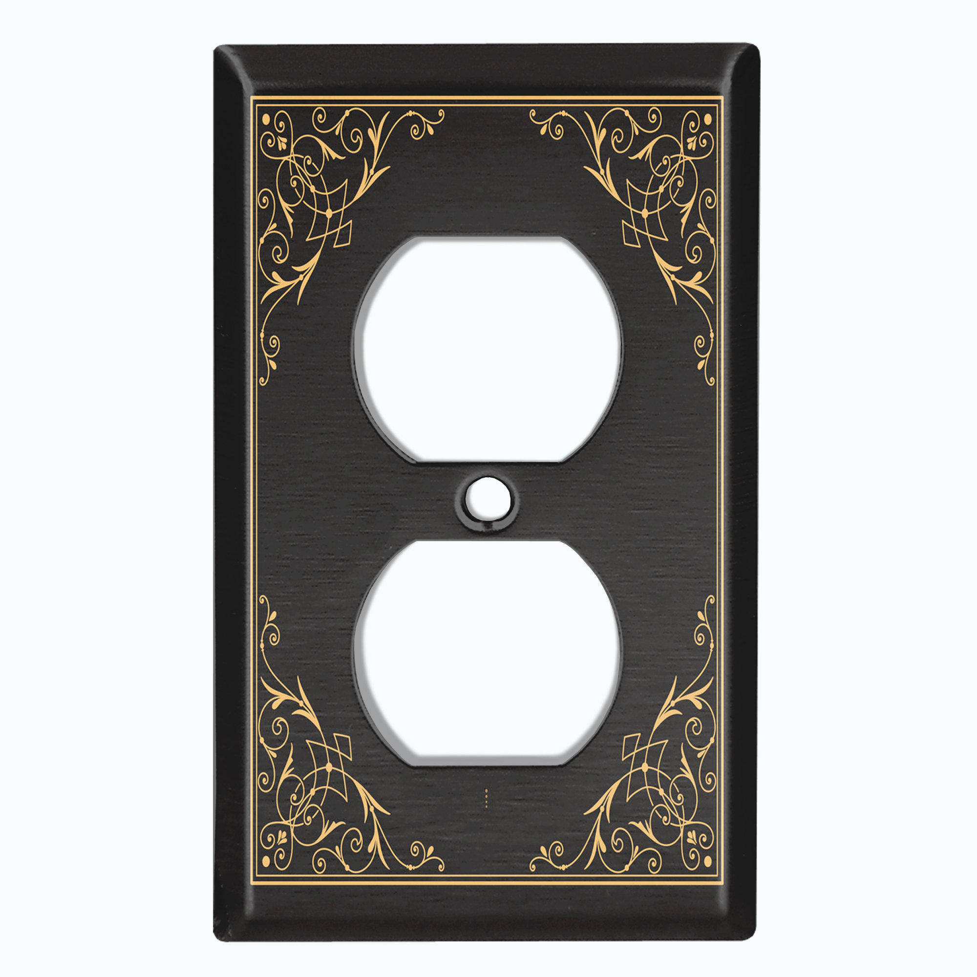 WorldAcc Patterned 1 - Gang Duplex Outlet Standard Wall Plate | Wayfair