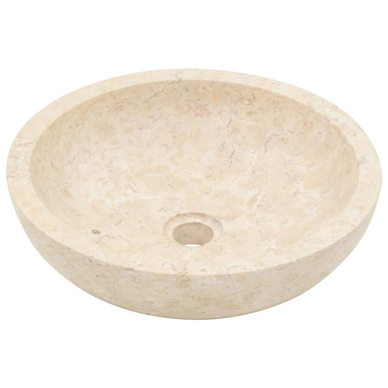 Emeline Marble Countertop Basin, Cream