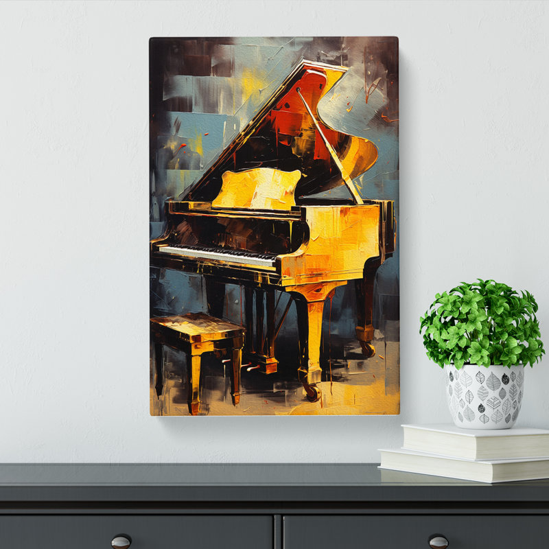 Piano Contemporary - No Frame Print, 60cm H x 40cm W x 3cm D