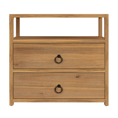 Lark 2 Drawer Wide Nightstand