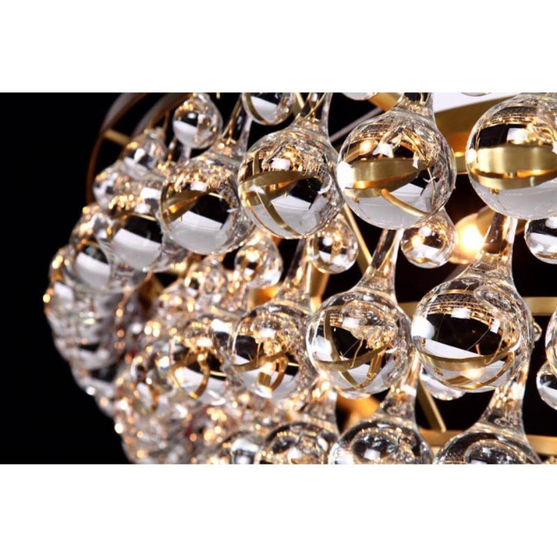 Lustre rond en acier clair, AAVM3613, H 12 po x l 60 po x P 60 po, AAVM3613
