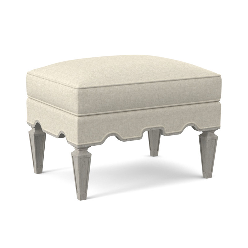 Palm Ottoman, Bisque, Elise Harbor 100% Polyester