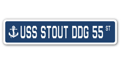 Stout Ddg 55 Street Sign Heavy Duty Plastic 4" X 18"