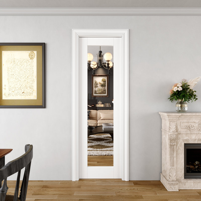 Portes coulissantes intérieures pour salle de bain en verre transparent 1-Lite, 28 po x 80 po