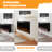 60" Electric Fireplace With Mantel, 12 Flame Effects Tv Stand-386140263