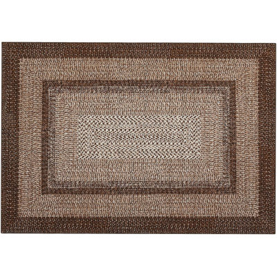 Boho Washable Runner Rug 5x7, Low Pile Stain-Resistant Fabric with Non-Slip Backing, Foldable Thin Design for Hallway Kitchen or Bedroom