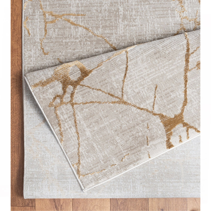 Gold Area Rug, Runner 2'7" x 7'3"