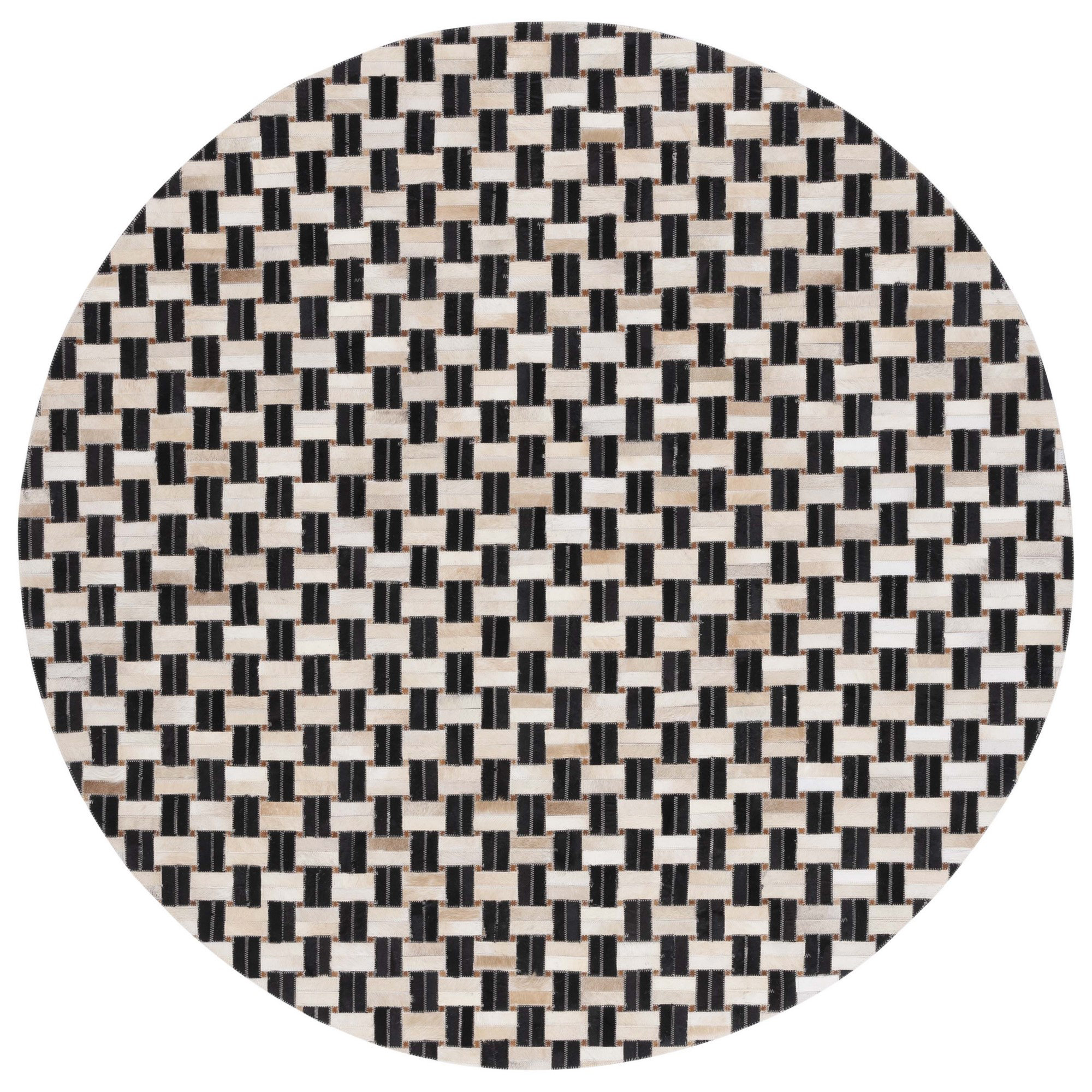 Mahsa Cowhide Rug, Round 6'