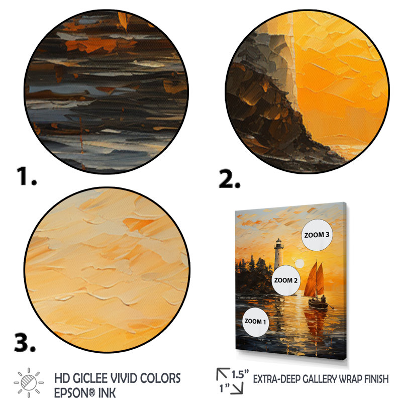 Port maritime, solace, pointillisme - art mural nautique et plage, salon, H 32 po x l 24 po x P 1 po, Cadre flottant noir
