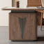 Bureau rectangulaire blanc et noyer clair-38879562-38879561