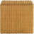 22 Inch Side End Table, Woven Rattan Frame, Waterfall Edges, Square Surface