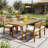 4 - Person Acacia Wood Patio Dining Set With Rectangular Table-711614506