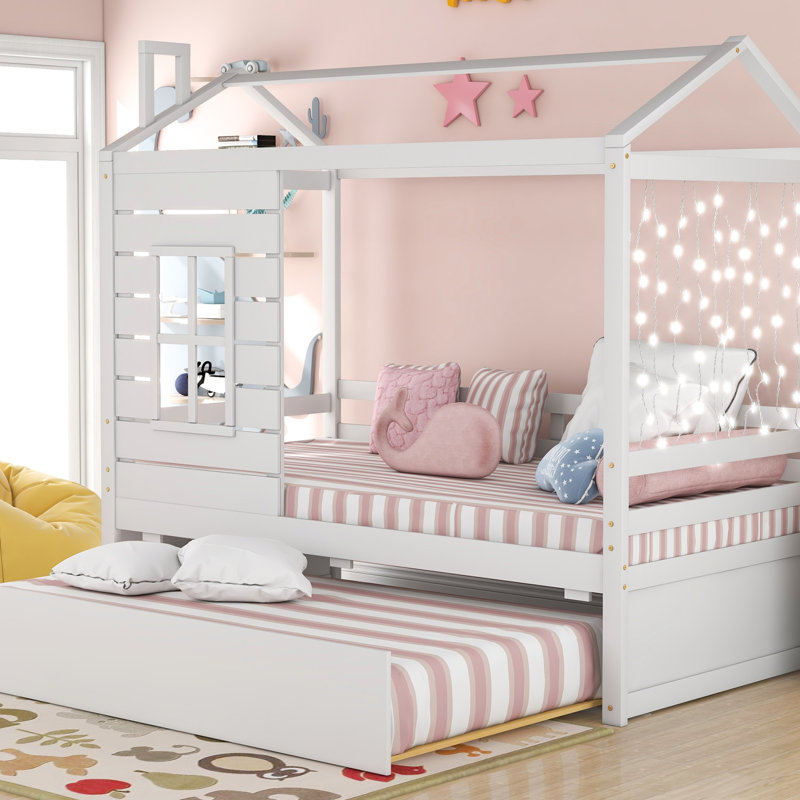 Lit simple avec lit gigogne simple