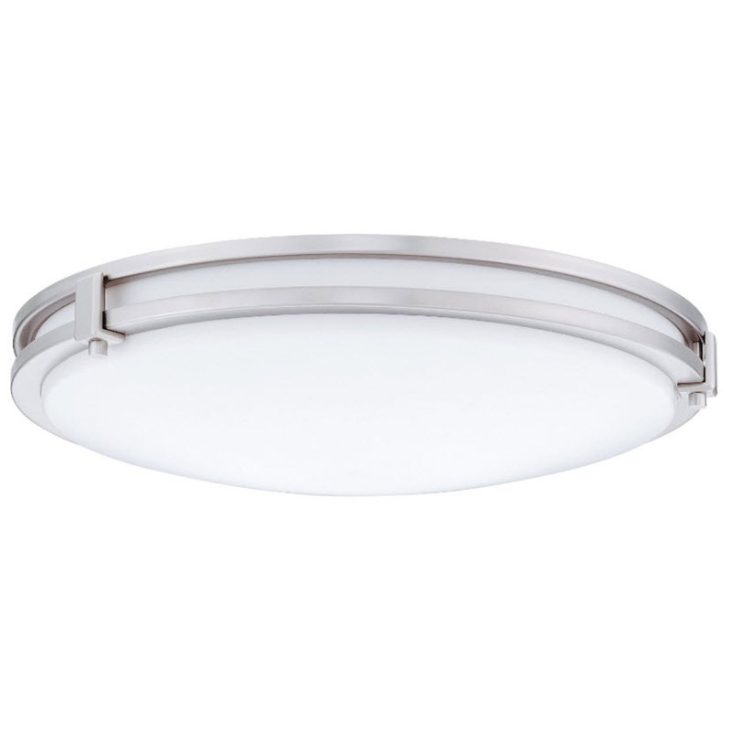 Saturn Acrylic Flush Mount, Brushed Nickel, 3000K