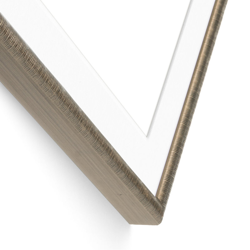 Wood Picture Frame with Mat, Chrome, 5" x 7", 8" x 10"