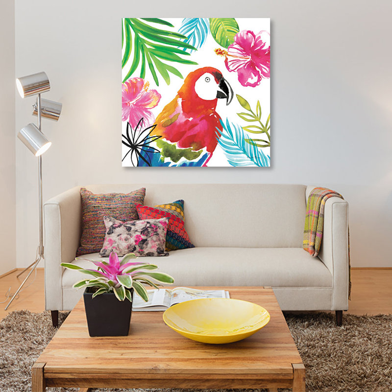 « tropicana iii », impression sur toile, H 12 po x l 12 po x P 0,75 po, Toile tendue, Pas de tapis