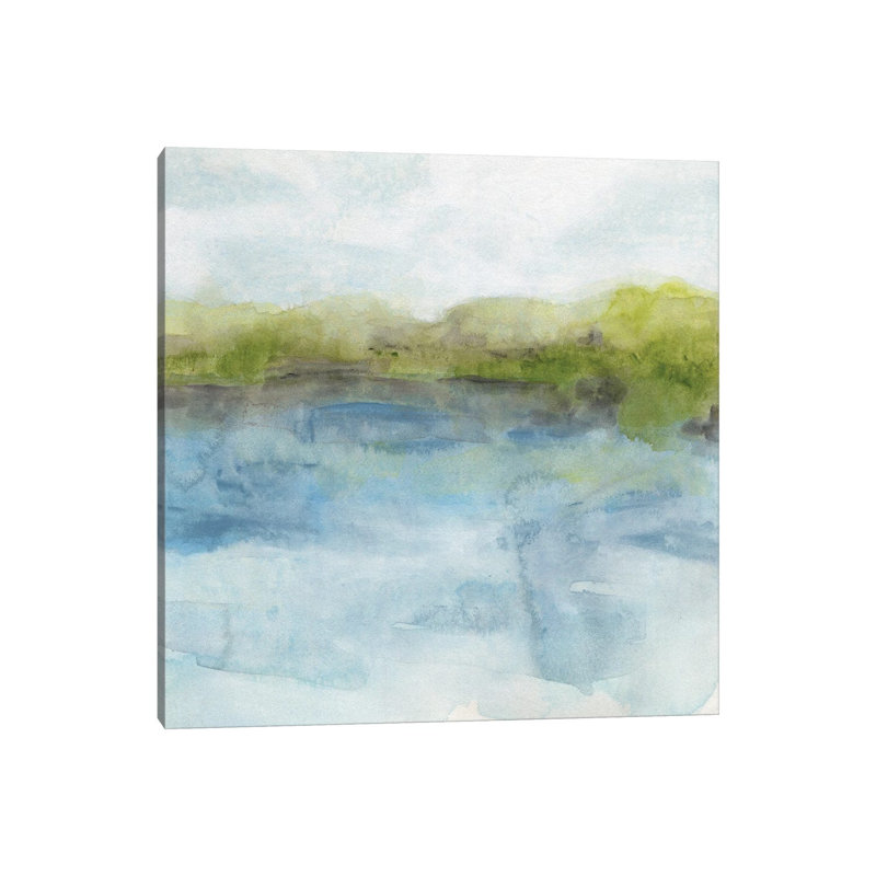 Watermark Shoreline II by June Erica Vess - Wrapped Canvas Painting, 30.48 cm H x 30.48 cm W