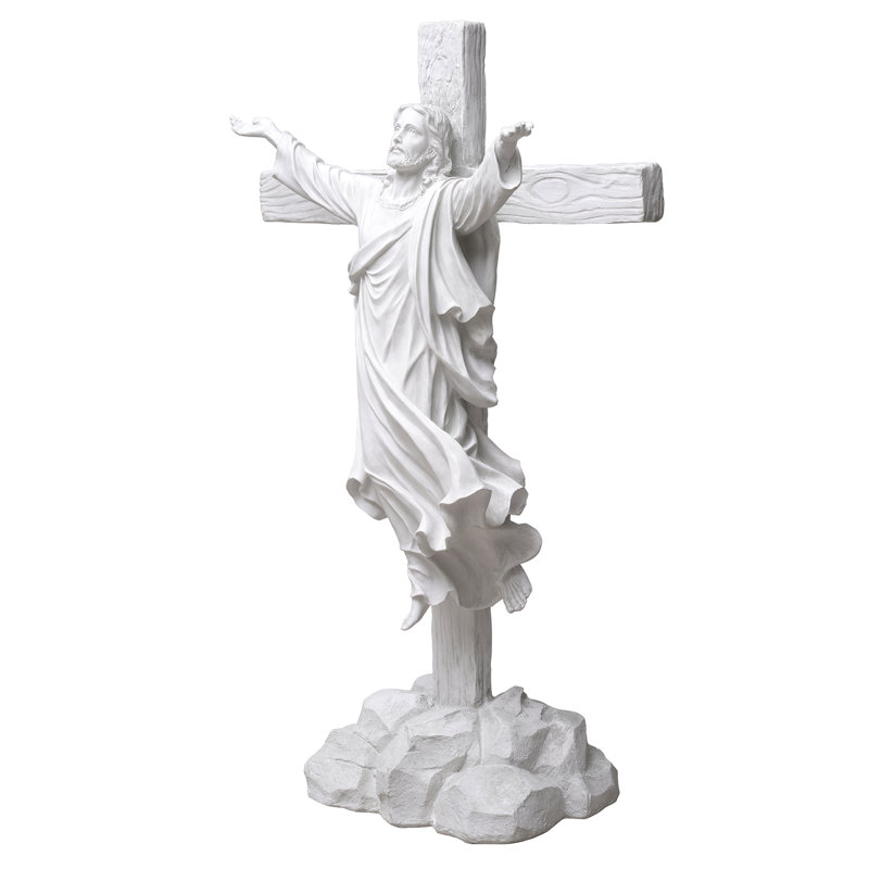 Statue de Jésus Glorifié sur croix