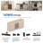 Solid Steel Mini Sliding Rolling Barn Door Hardware Kit for Double Wood Doors-38666353-38666356