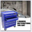 Coffre à outils à 5 tiroirs avec système de verrouillage et 4 roues, construction en acier durable pour le rangement dans le garage, bleu-486445285