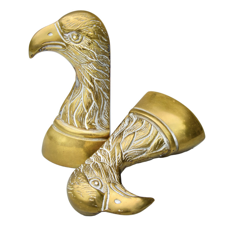 Handmade Americana Brass-Art Eagle Bookends- A Pair