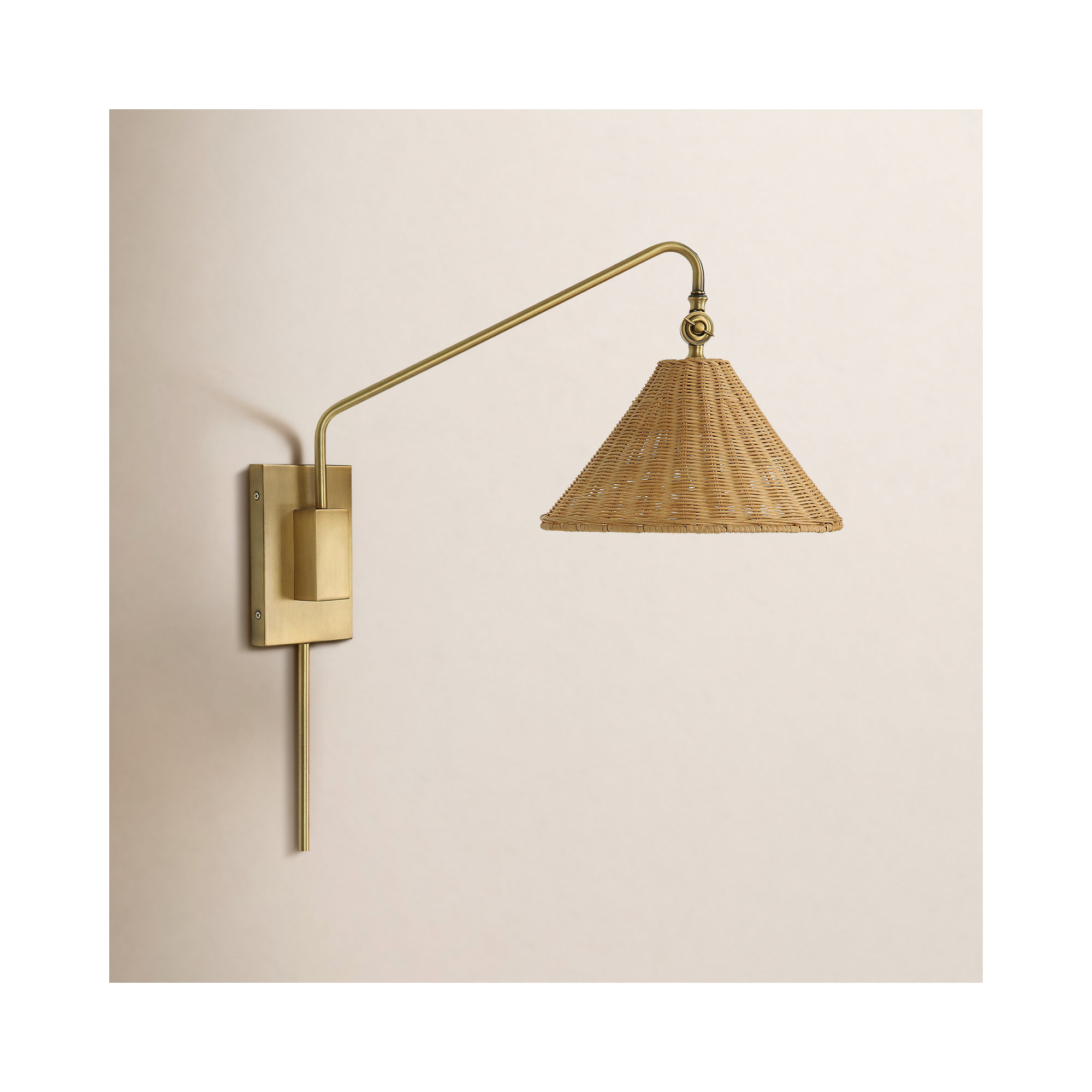 Vonetta Steel Plug-in Swing Arm Sconce