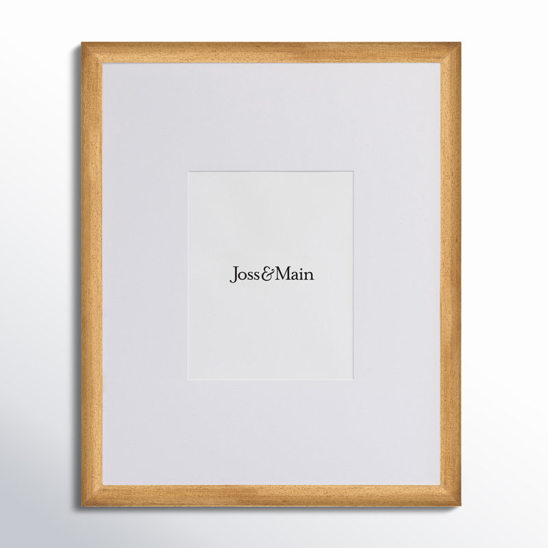 Mabe Wood Beveled Picture Frame with Mat, 8" x 10", Natural