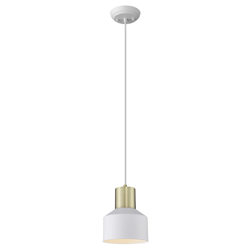 Conners 1 - Light Black/Rose Gold Single Pendant, White