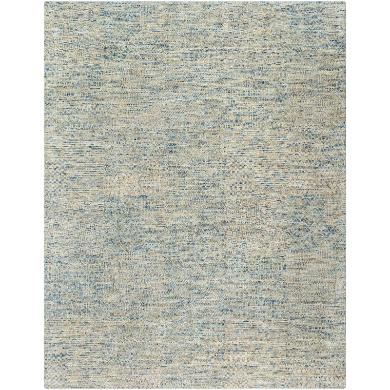 Silken Palace Handmade Silk Abstract Area Rug, Rectangle 6' x 9'