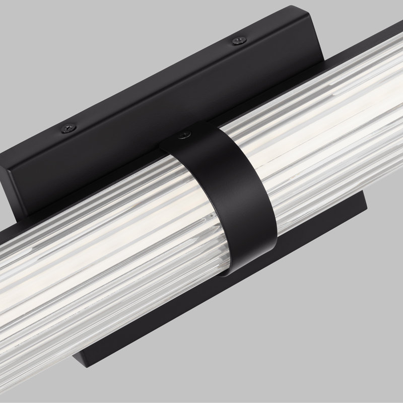 1 - Light LED Vanity Light, Midnight Black, 24"H x 4.8"W x 2.8"D, 24 W
