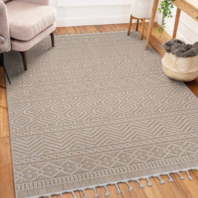 6X9 Area Rug Geometric Indoor-Outdoor