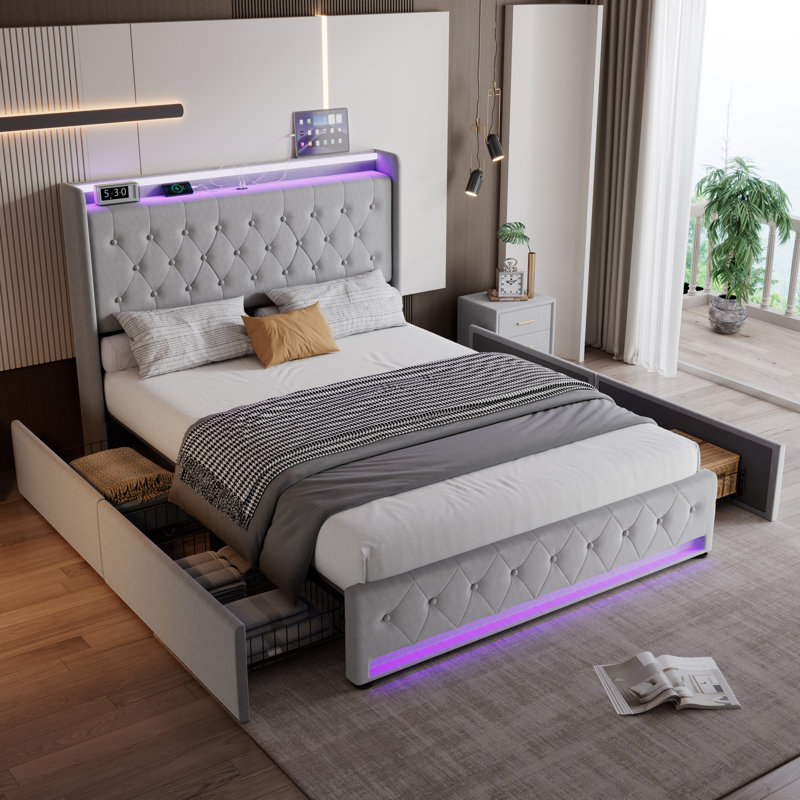 Metal Storage Bed