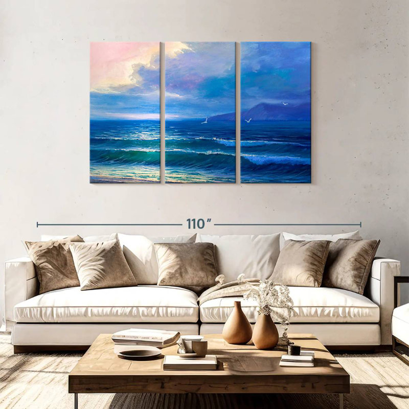 Gillard Sunrise Ocean, H 48 po x l 74 po