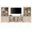 Entertainment Center With Bookshelves With Glass Doors & Drawer, Farmhouse Wall Unit TV Stand For Tvs, Bedroom & Home Theater-1412168008