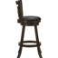 Tabourets de bar pivotants Cappuccino (2) - Finition, coussin de siège noir, élégant et repas 2 avec siège design, séduisant - coloré pour la zone