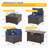 8-Piece Patio Furniture Set with Propane Gas Fire Pit Table-576908597-575407548