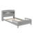 Marquece Wood Bed with Bookcase Headboard and LED Motion Sensor Light-115684234-115684236