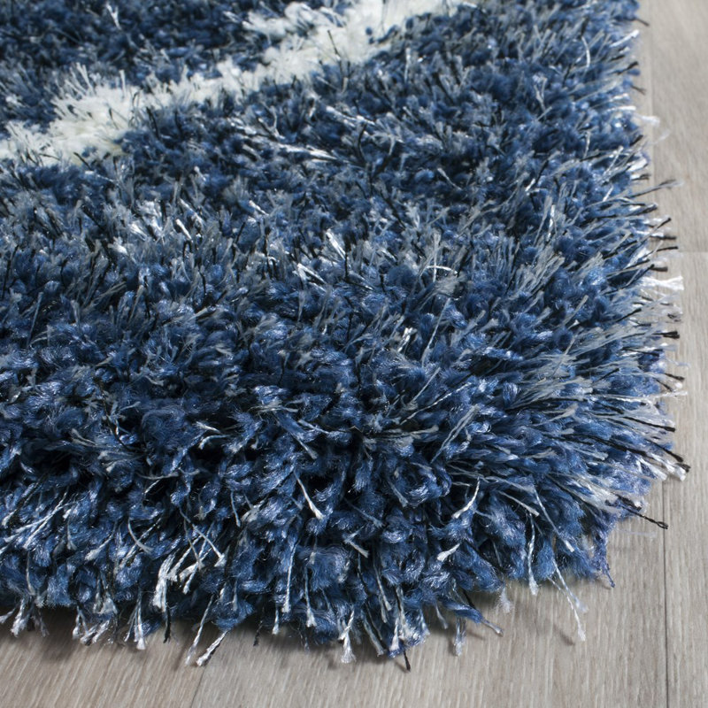 Amhold Shag Performance Geometric Rug, Rectangle 3' x 5'