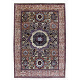 Hand Knotted Wool Area Rug in Beige