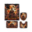 Ensemble de rideau de douche et tapis de salle de bain Halloween Haunted Castle