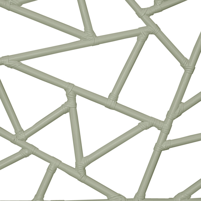 Tiffany Wicker/Rattan Open-Frame Headboard, Celery Green, Queen