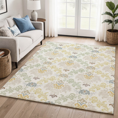 Tapis damassé Villers de qualité supérieure lavable à la machine