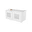 Meuble de cuisine mural, 2 portes, vitres non comprises, à monter soi-même, 30,5 cm (P) x 61 cm (L) x 30,5 cm (H), blanc-120544275