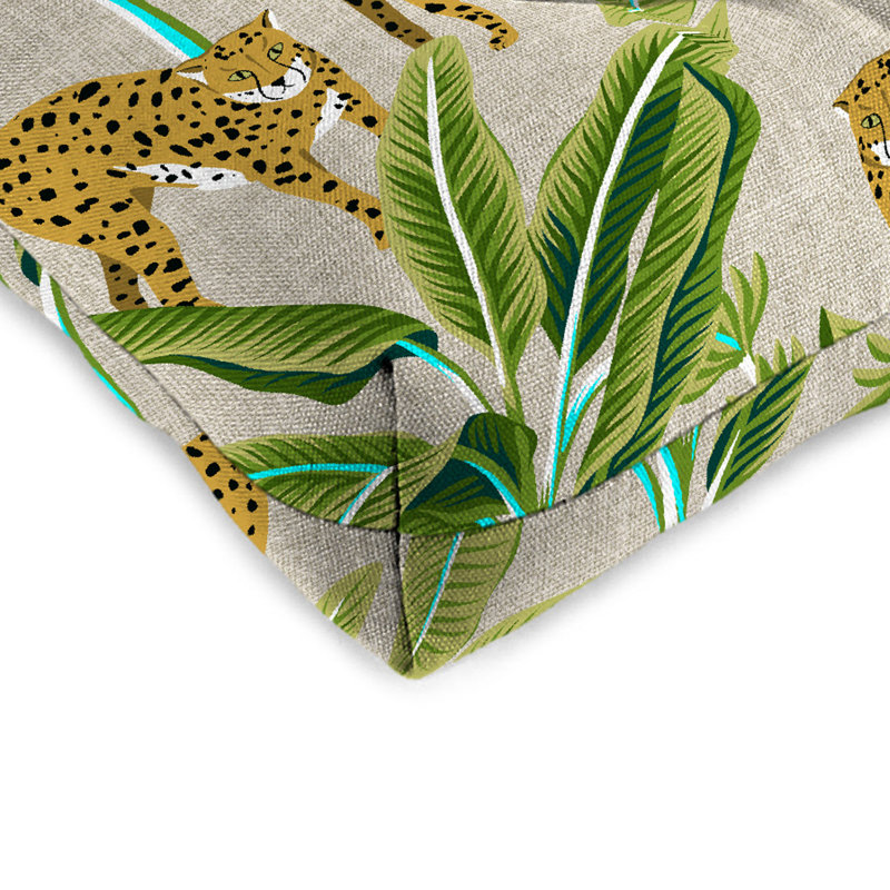 Outdoor Wicker Seat Cushion, Enzel Linen