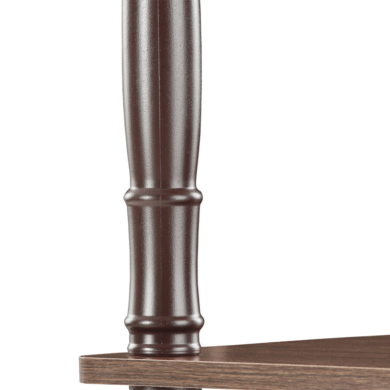 Johnston 4 Tier Toolless Assembly Shelving Unit Bookcase, Walnut/Brown
