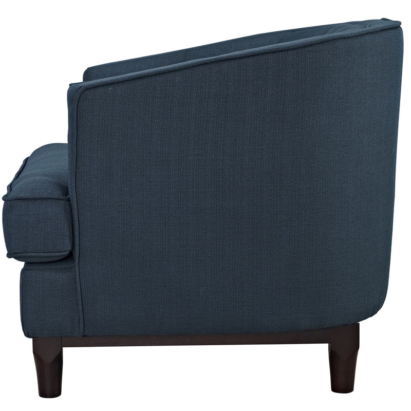 Upholstered Armchair, Blue Polyester